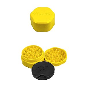 Dichavador De Policarbonato Papelito Médio 3 Partes 50mm - Amarelo