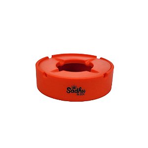 Cinzeiro De Silicone Sadhu Redondo C/Tampa Grande - Vermelho