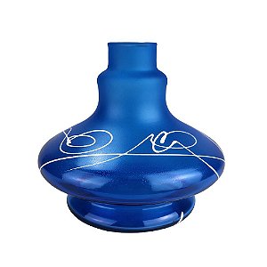 Vaso ZH Mini New Aladim 2 Abstrato - Azul Florescente