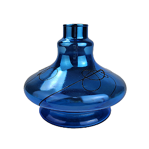 Vaso ZH Mini New Aladim 2 Abstrato Metálico - Azul Escuro