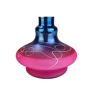 Vaso ZH Mini New Aladim 2 Abstrato Metálico - Azul/Rosa