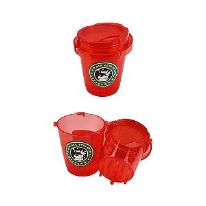 Dichavador De Plástico DK Pote Coffe - Vermelho