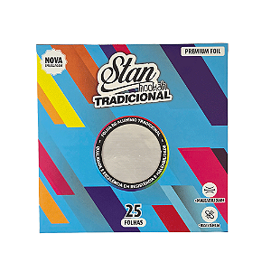 Papel Alumínio Stan Hookah Liso 25 Folhas
