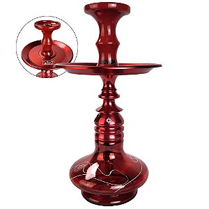 Kit Narguile Completo Amazon Hookah Kombat - Vermelho