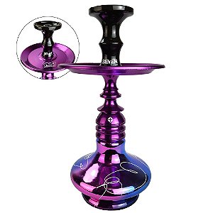 Kit Narguile Completo Amazon Hookah Kombat - Roxo