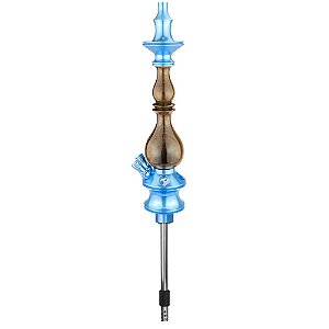 Stem Narguile Zeus Hookah New Edition 2 Respiros - Azul Claro/Imbuia