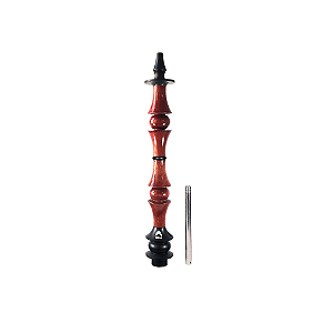 Stem Narguile Marajah Hookah Umbrella Grande Preto/Vermelho Brilhante