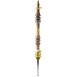 Stem Narguile Marajah Hookah Umbrella Grande Dourado/Marrom Stripes