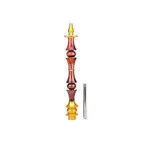 Stem Narguile Marajah Hookah Umbrella Grande Dourado/Vermelho Brilhante