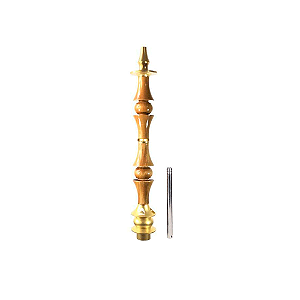 Stem Narguile Marajah Hookah Umbrella Grande Dourado/Marrom Carvalho