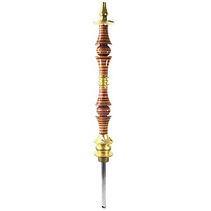 Stem Narguile Marajah Hookah Umbrella Grande Dourado/Vermelho Stripes