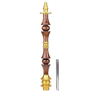 Stem Narguile Marajah Hookah Umbrella Grande Dourado/Marrom Brilhante