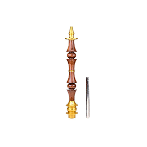 Stem Narguile Marajah Hookah Umbrella Grande Dourado/Marrom Brilhante