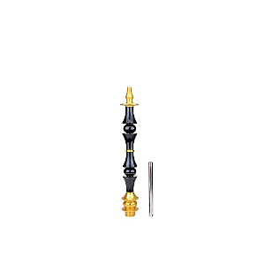 Stem Narguile Marajah Hookah Umbrella Grande Dourado/Preto Brilhante