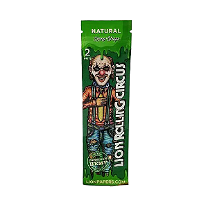 Seda Blunt Lion Circus Hemp Wraps Natural (Pacote com 2un)
