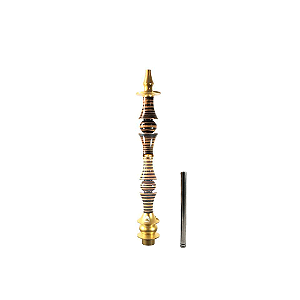 Stem Narguile Marajah Hookah Umbrella Grande Dourado/Preto Stripes