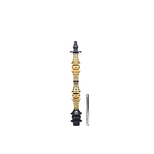 Stem Narguile Marajah Hookah Umbrella Grande Preto/Preto Stripes
