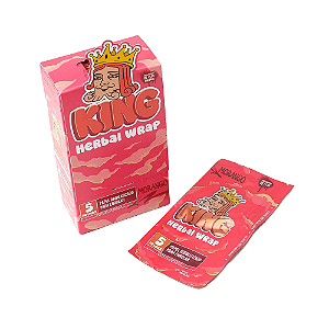 Display King Herbal Wrap - Morango (Caixa com 25 uni com 5 Folhas)