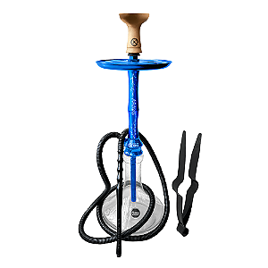 Narguile Completo Al Farid Storm Plus - Azul Cobalto