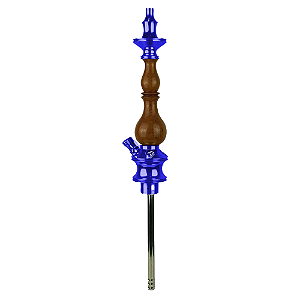 Stem Narguile Zeus New Edition 2 Respiros - Azul Escuro/Mogno