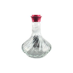 Vaso Reposição Amazon Hookah Future - Vermelho/Twist/Clear