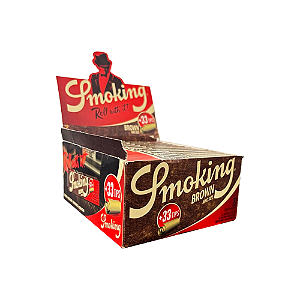 Seda Smoking Brown King Size C/ Piteira Original (Caixa com 24 livretos de 33 folhas)