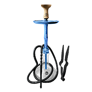 Narguile Completo Al Farid Storm Plus - Azul Bebe