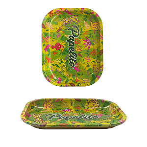 Bandeja De Metal Papelito Pequena 18x14 - Fauna e Flora Verde