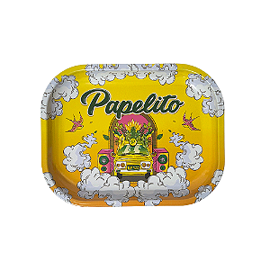 Bandeja De Metal Papelito Pequena 18x14 - Amarelo