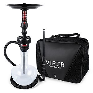 Narguile Completo Triton Viper Flame Edition Bolsa - Vermelho
