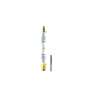 Stem Narguile Marajah Hookah Umbrella Grande Dourado/Branco Fusion