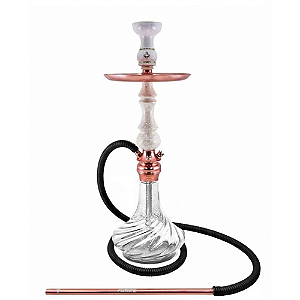 Narguile Amazon Hookah Future - Rosê/Boticino/Twist Clear