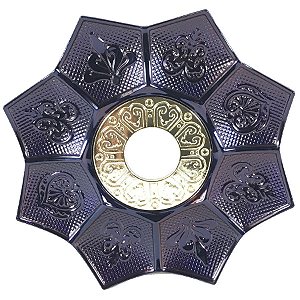 Prato EBS Hookah New Lotus G 27cm - Camaleão/Dourado