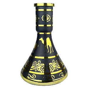 Vaso ZH Tower 30cm Black - Camelo