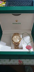 Rolex Datejust 36mm dourado com caixa Premium ,documentos e certificado