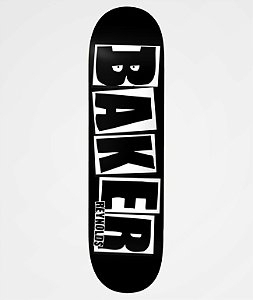 SHAPE BAKER PRO-MODEL ANDREW REYNOLDS BLACK WHITE 8.5" + LIXA EMBORRACHADA GRÁTIS