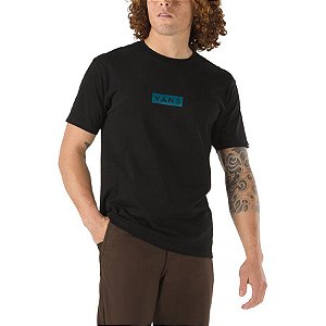 CAMISETA VANS EASY BOX BLACK-BLUE