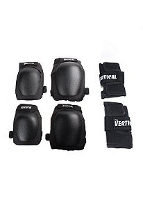 KIT PROTEÇÃO PRO FOMO VERTICAL INFANTIL/JUVENIL - BLACK/BLACK