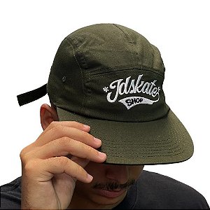 BONÉ JD 5 PANEL SKATE SHOP SERIE LETTERING - VERDE MUSGO