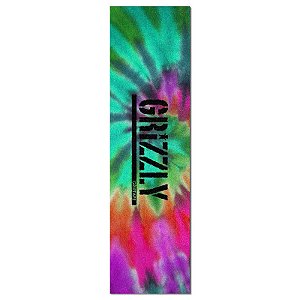 Lixa Grizzly Stamp Reverse Tie Dye Single Sheet Griptape - 9"X33" Exclusiva