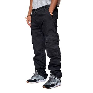 Calça Black Sheep Cargo Sarja - Full Black