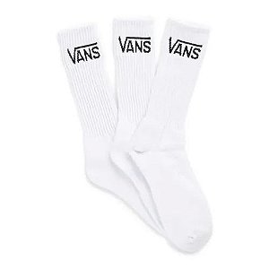 MEIA VANS KIT CLASSIC CREW BRANCA- ( 3 PARES ) 35 AO 40
