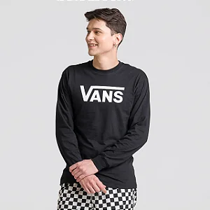 CAMISETA VANS CLASSIC MANGA LONGA FULL BLACK