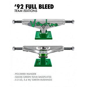 Truck Venture Full Bleed Silver & Green 5.6" - 144MM