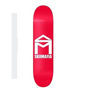 Shape SK8 Mafia Logo Red - 8,0" + LIXA GRINGA EMBORRACHADA GRÁTIS