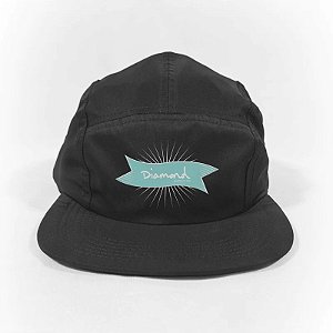 Boné Diamond Pennats 5 Panel - Black