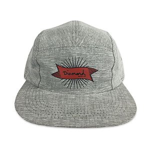 Boné Diamond Pennats 5 Panel - Heather Grey