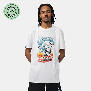 Camiseta Lost + Smurfs Halloween Serie Especial Branca