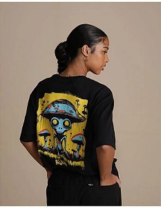 Camiseta Blunt ALIEN MUSHROOM - Preta - JD Skate Shop