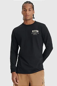 CAMISETA BAW MANGA LONGA MUSHROOM HUNTERS - PRETA